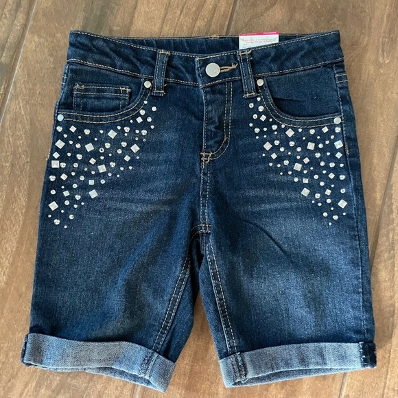 NEW Total Girl Preschool Denim Jeans Bermuda Shorts 6X XL Girls JCP Penney - Picture 1 of 3